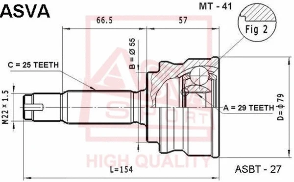 Joint Kit, drive shaft (MT-41)