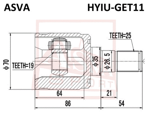 Joint Kit, drive shaft (HYIU-GET11)