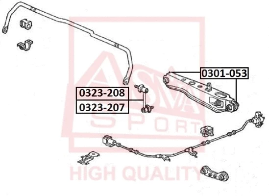Link/Coupling Rod, stabiliser bar (0323-208)