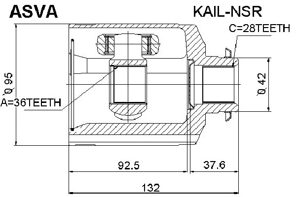Joint Kit, drive shaft (KAIL-NSR)