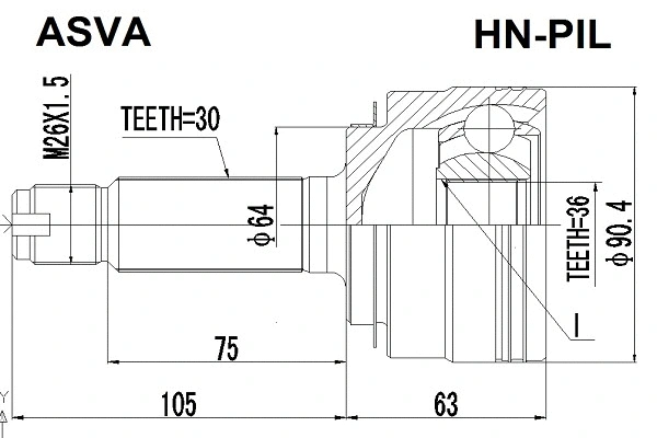 Joint Kit, drive shaft (HN-PIL)
