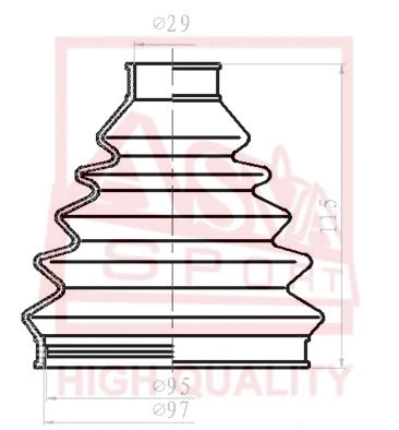 Bellow, drive shaft (ASBT-CBV)