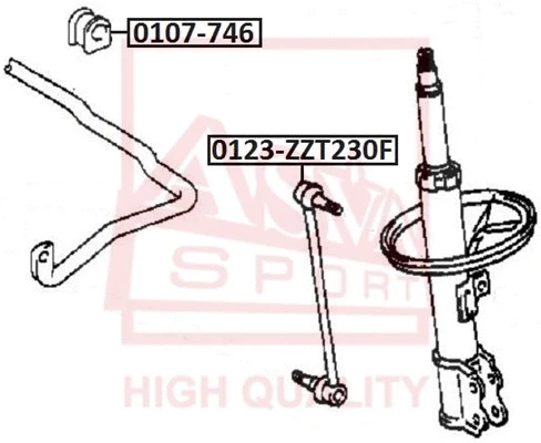 Link/Coupling Rod, stabiliser bar (0123-ZZT230F)