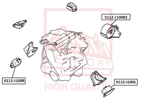 Mounting, engine (0112-J100R)