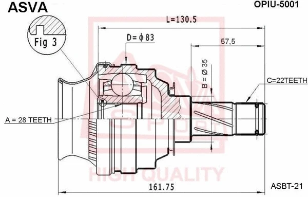 Joint Kit, drive shaft (OPIU-5001)