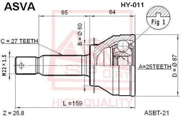 Joint Kit, drive shaft (HY-011)