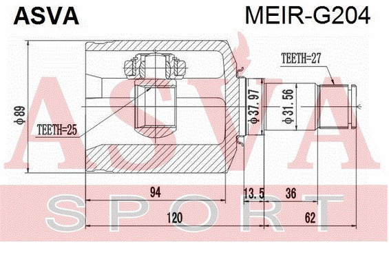 Joint Kit, drive shaft (MEIR-G204)