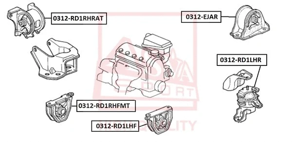 Mounting, engine (0312-RD1RHFMT)