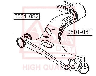 Mounting, control/trailing arm (0501-081)