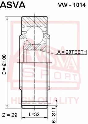 Joint Kit, drive shaft (VW-1014)