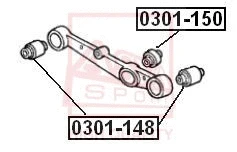 Mounting, control/trailing arm (0301-148)