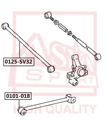 Control/Trailing Arm, wheel suspension (0125-SV32)
