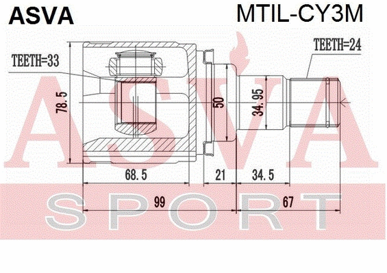 Joint Kit, drive shaft (MTIL-CY3M)