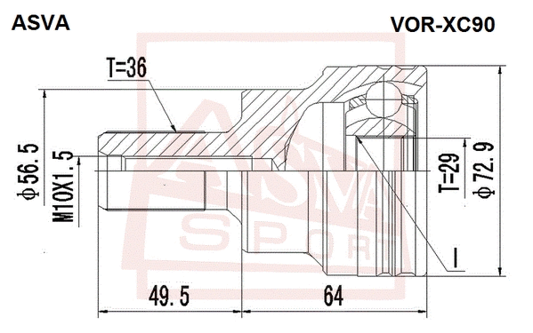 Joint Kit, drive shaft (VOR-XC90)