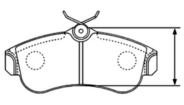 Brake Pad Set, disc brake (AKD-1265)