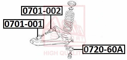 Mounting, control/trailing arm (0701-002)