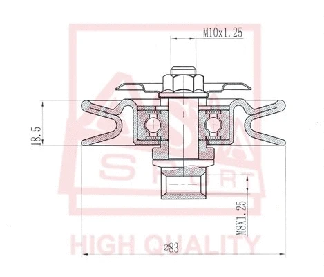 Tensioner Pulley, V-belt (TYBP-034)
