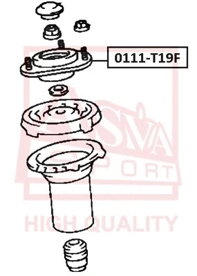 Mounting, shock absorber (0111-T19F)