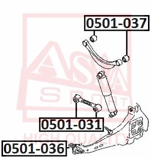 Mounting, control/trailing arm (0501-036)