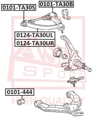 Control/Trailing Arm, wheel suspension (0124-TA30UL)