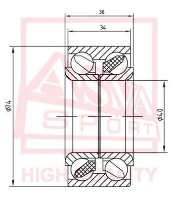 Wheel Bearing (DAC40740036-34)