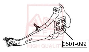 Mounting, control/trailing arm (0501-099)