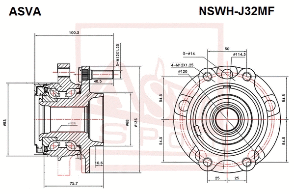 Wheel Hub (NSWH-J32MF)