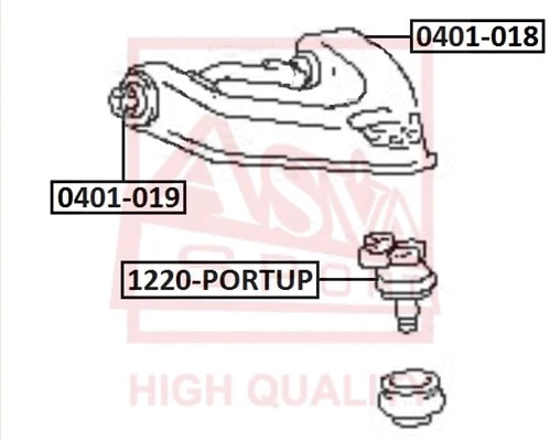 Mounting, control/trailing arm (0401-019)