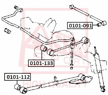 Mounting, control/trailing arm (0101-091)