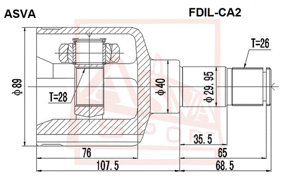 Joint Kit, drive shaft (FDIL-CA2)