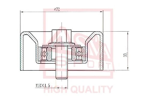 Tensioner Pulley, V-belt (TYBP-010)