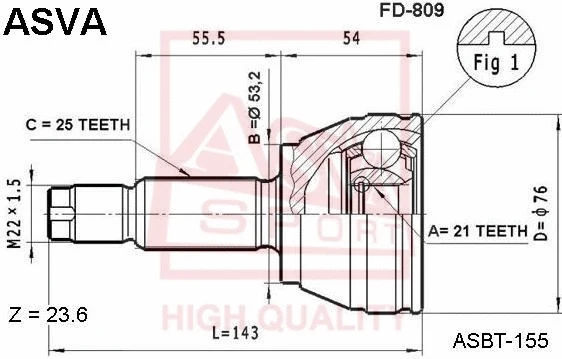 Joint Kit, drive shaft (FD-809)