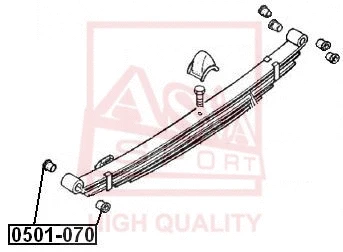 Mounting, control/trailing arm (0501-070)