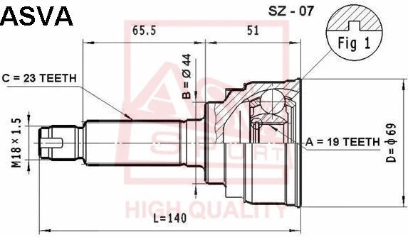 Joint Kit, drive shaft (SZ-07)