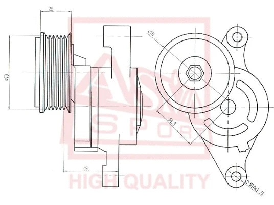 Belt Tensioner, V-ribbed belt (MZBT-001)