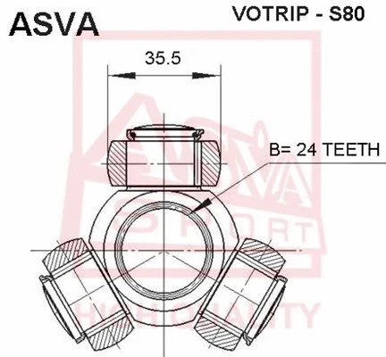 Joint Kit, drive shaft (VOTRIP-S80)