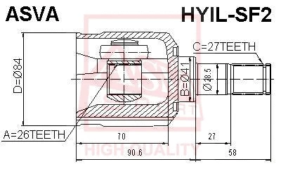Joint Kit, drive shaft (HYIL-SF2)