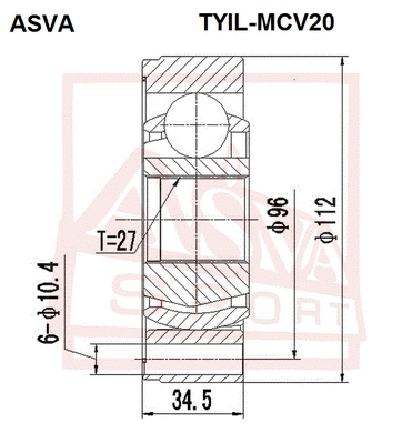 Joint Kit, drive shaft (TYIL-MCV20)