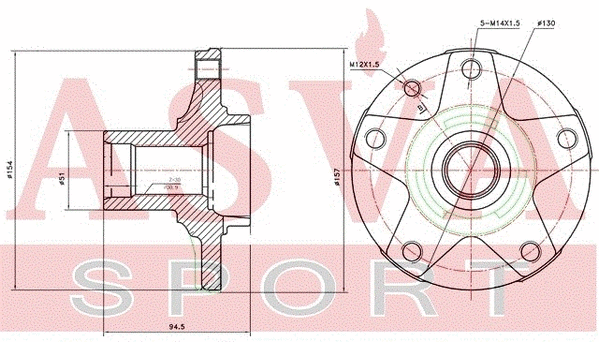 Wheel Hub (VWWH-7L)