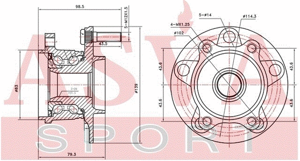 Wheel Hub (MZWH-CX5R)