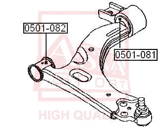 Mounting, control/trailing arm (0501-082)