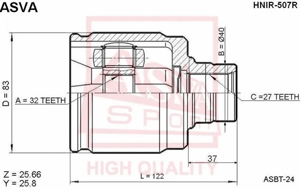 Joint Kit, drive shaft (HNIR-507R)