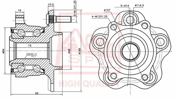 Wheel Hub (NSWH-Z50MR)