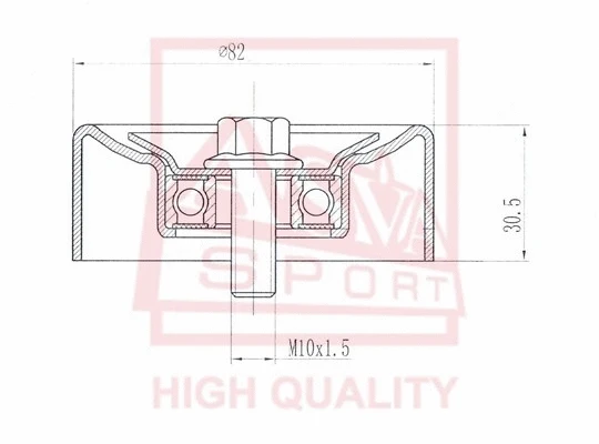 Tensioner Pulley, V-belt (NSBP-026)