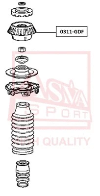 Mounting, shock absorber (0311-GDF)