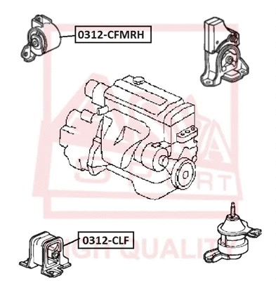 Mounting, engine (0312-CFMRH)
