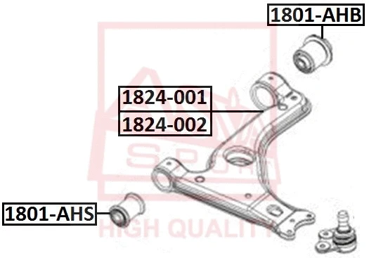 Control/Trailing Arm, wheel suspension (1824-001)