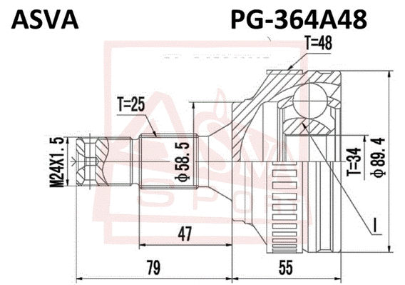 Joint Kit, drive shaft (PG-364A48)