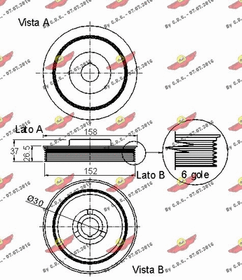 Belt Pulley, crankshaft