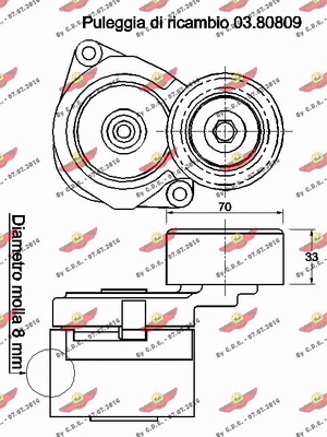 Belt Tensioner, V-ribbed belt